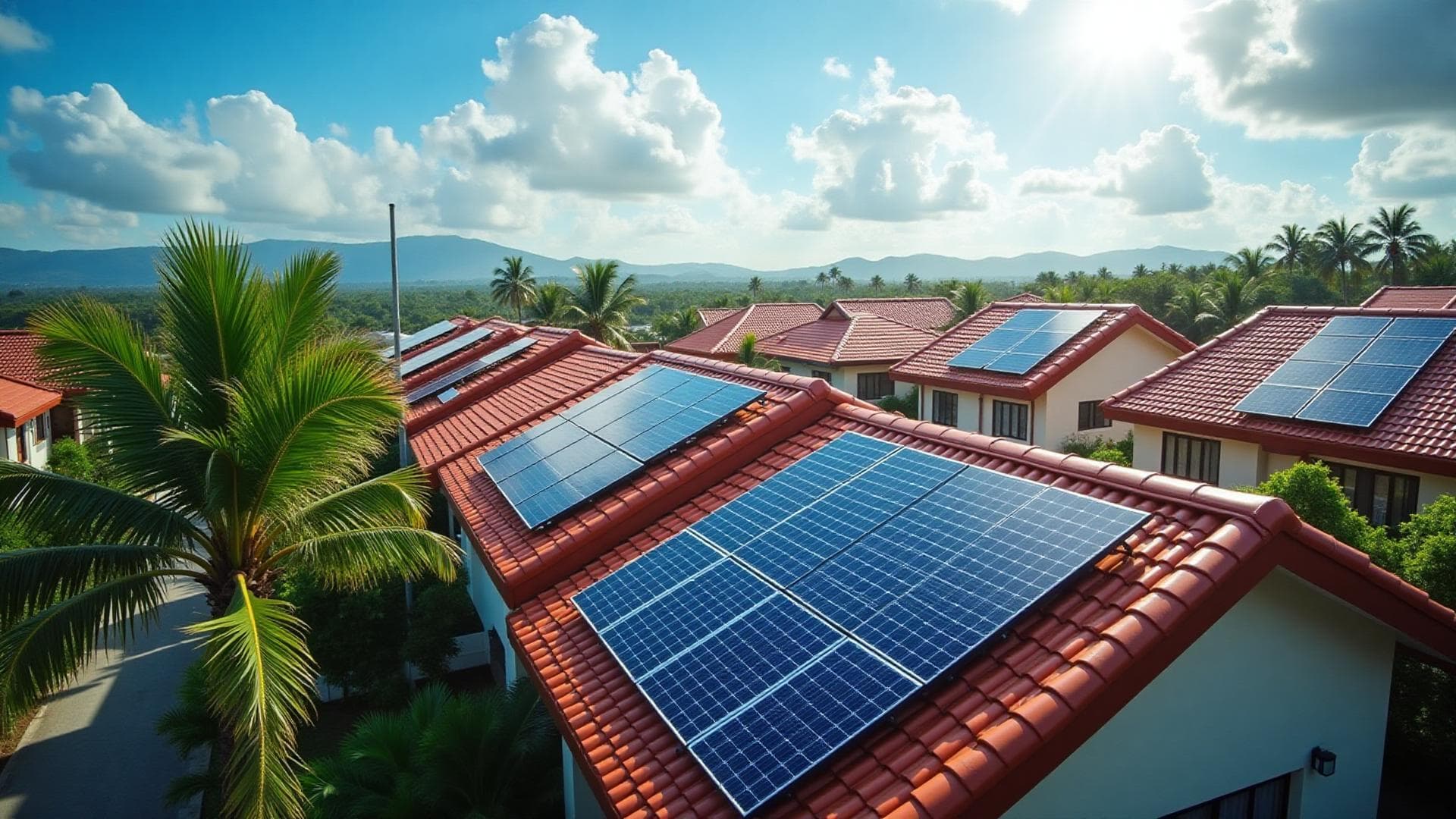 Solar panel installation in the Philippines