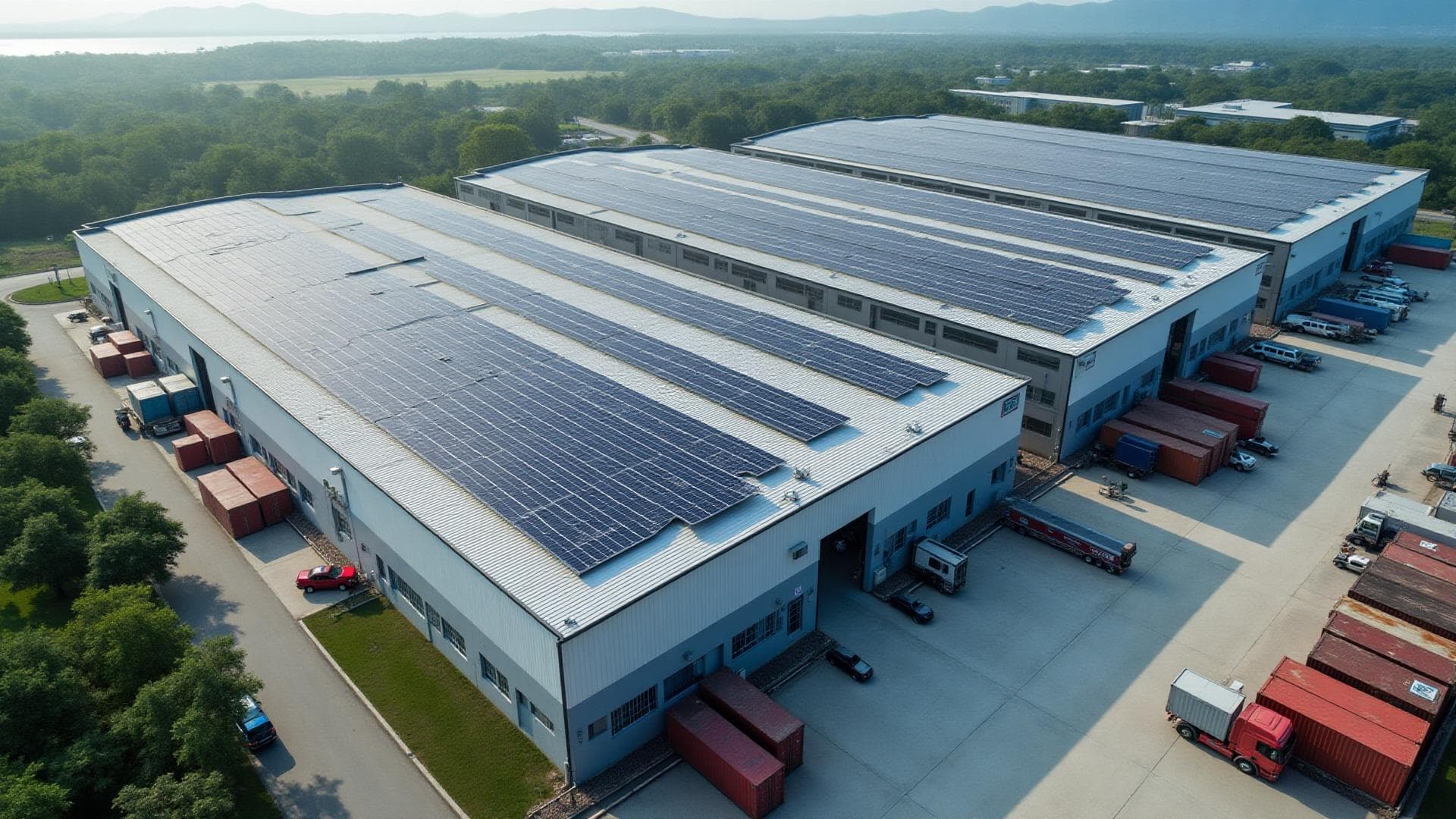 Solar news Philippines header image of a logistics rooftop installation